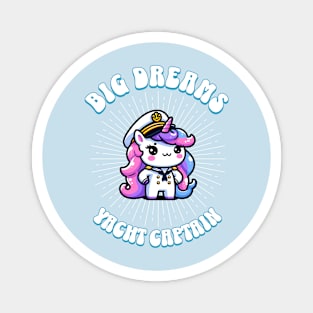 Big Dreams Yacht Captain Unicorn Ocean Edition Magnet